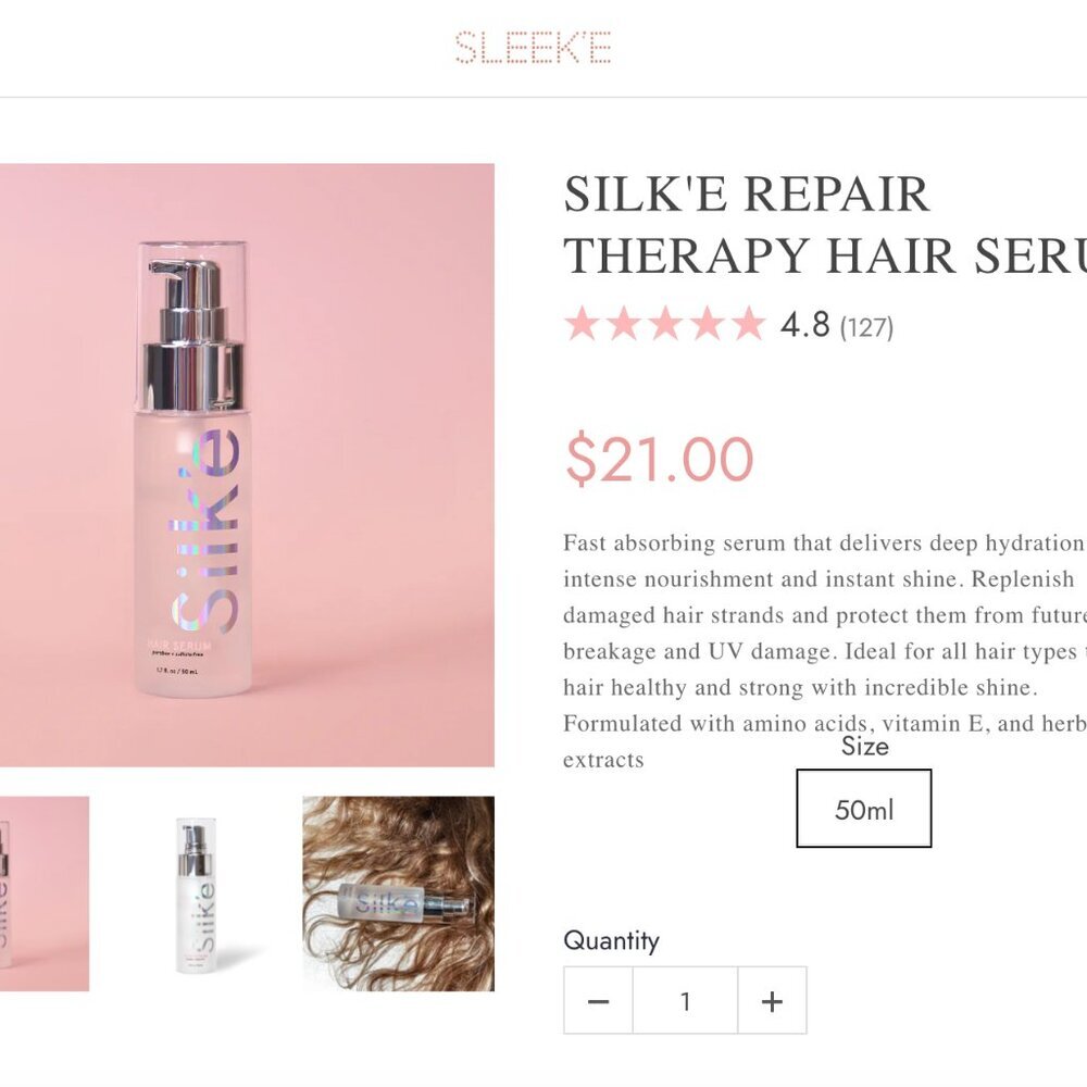 3/$25 Silk'e Repair Therapy Hair Serum 20mL Mini BNIB